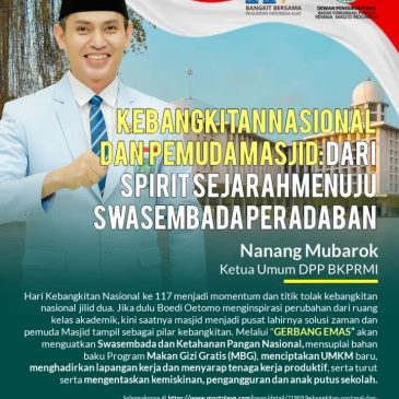 Kebangkitan Nasional dan  Pemuda Masjid: Dari Spirit Sejarah Menuju Swasembada Peradaban